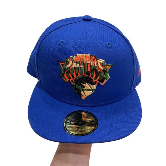 New era New York knicks Camo logo fitted hat